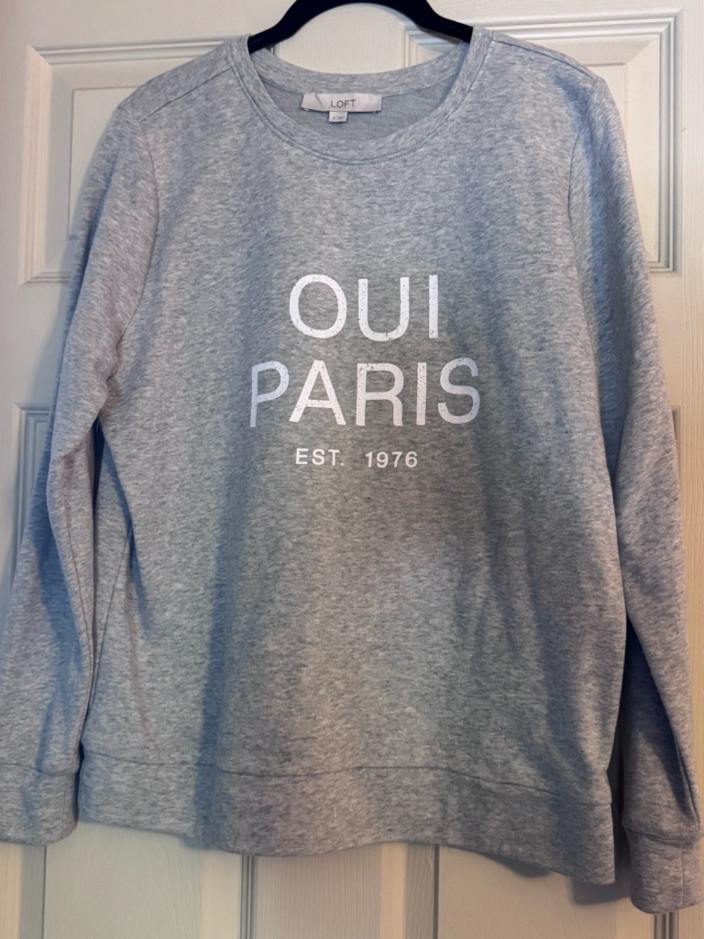LOFT Light Grey Crewneck Sweatshirt